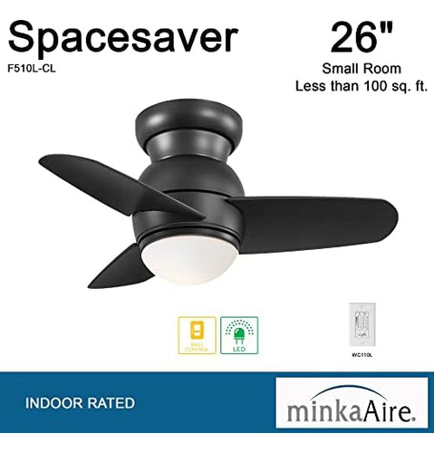 Ventilador De Techo F510l-cl Spacesaver De 26 Pulgadas Con K