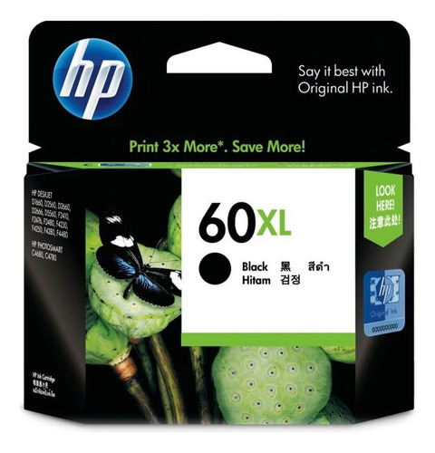 Cartucho Hp 60xl Negro Cc641wl Original