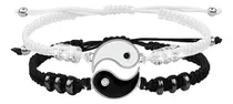 Comprar Set 2 Pulseras Yin Yang Vinculares Ajustables Parejas Amigos