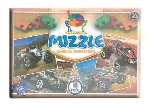 Jogo Quebra Cabeça Infantil Stock Carros 4 Em 1 Puzzle 400pç