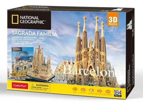 Puzzle 3d Sagrada Familia Natgeo 184 Piezas Rompecabezas