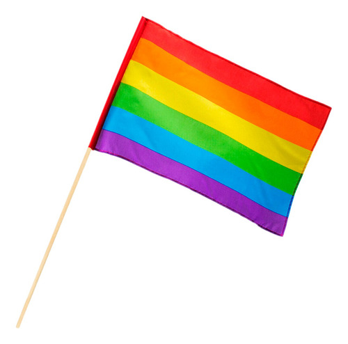 Banderin Lgbt Orgullo Gay 30x20cm Bandera Mano Doble Faz