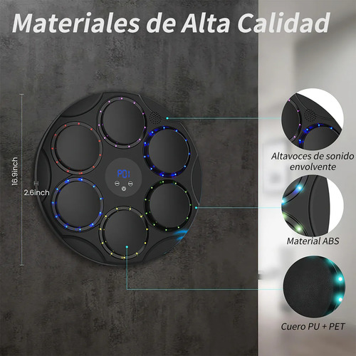 Boxing Machine AMTUMI of Music Trainer De Box Electronico With Bluetooth Music & Color Games Martial arts and boxing máquina de boxeo colgante con música y juegos color negro