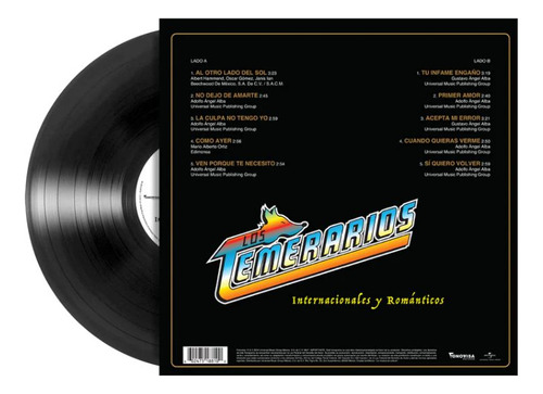 Los Temerarios - Internacionales Y Románticos Lp Vinyl Versión Del Álbum Estándar
