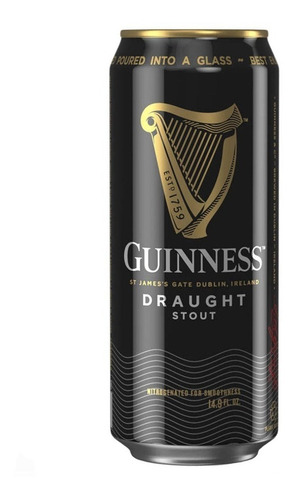 Imagen 1 de 2 de Cerveza Guinness Draught 24 Pack De 440ml C/u
