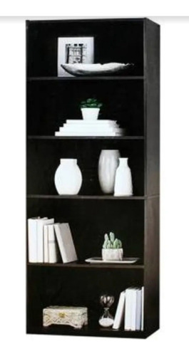 Librero 5 Repisas Madera Negro Mainstays