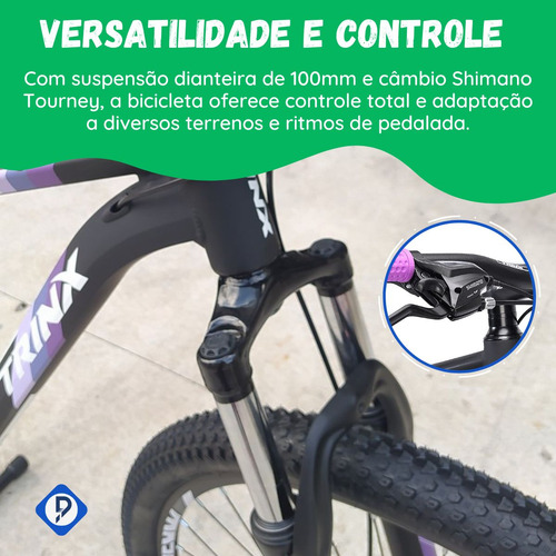 Imagem 7 de 8 de Bike Trinx M100 Max 17 Freio Disco Mecânico Shimano Tourney