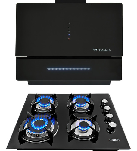 Combo Campana Extractor Plegable Parrilla Cristal 4 Quem
