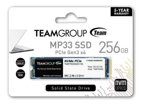 Disco Sólido Ssd 256gb M2 Nvme Teamgroup Pcie3x4