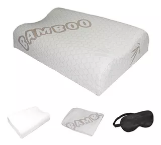 Almohada Viscoelástica - Memory Foam + 2 Fundas + 1 Antifaz