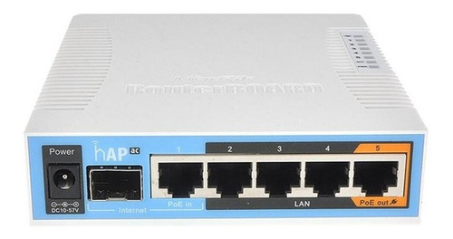 Imagen 2 de 5 de Router Wifi Mikrotik Hap Ac Dual Band 5 Puertos 1 Sfp Cuotas