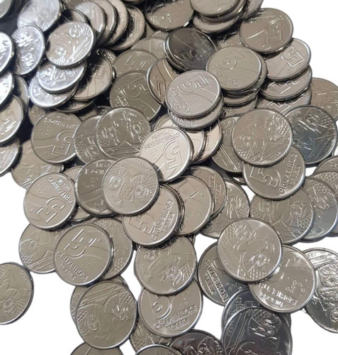 Lote 100 Moedas De 5 Cruzeiros 1992 Flor De Cunho!