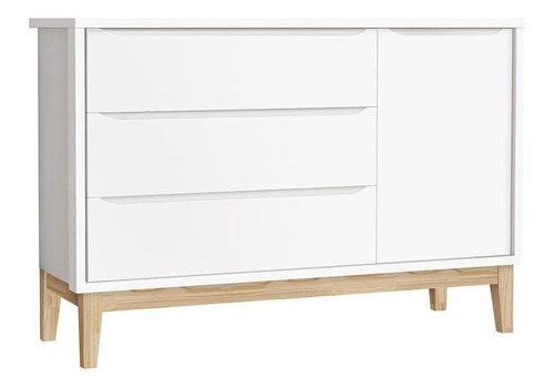 Quarto De Bebê Classic 2 Portas Com Colchão Branco Pés