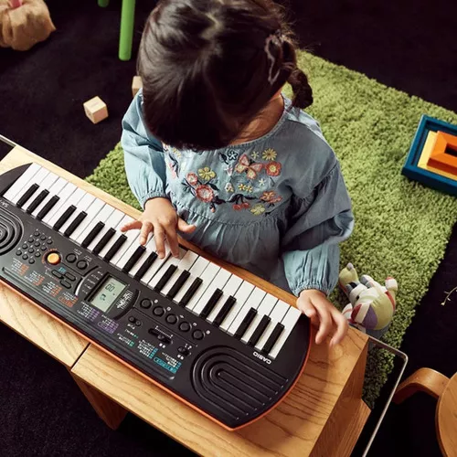 Teclado Musical Infantil Mini 44 Teclas Casio SA-77 Cinza