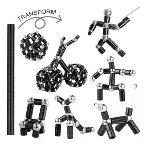 Bolígrafo Magnético Deformable Multifuncional, Juguete Para Color Negro