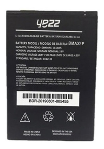 Pila Yezz Max 2 Plus Bmax2p 2600mah Tienda