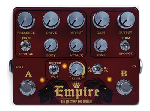 Big Joe B-502 Empire Dual Preamp Overdrive Pedal De Efecto D