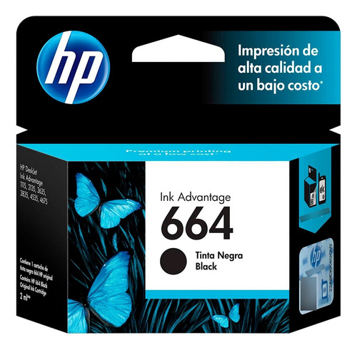 Cartucho De Tinta 664 Hp Negro | Deskjet 1115,2135,3635,3775