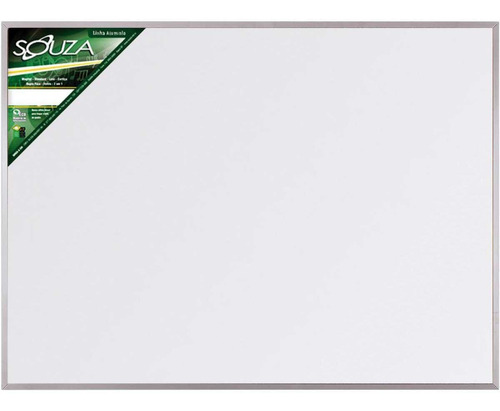 Quadro Branco Moldura Alumínio 100x070cm Popular