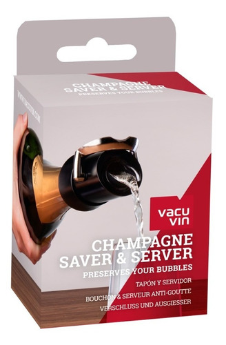 Imagen 3 de 3 de Tapón Servidor De Champagne Vacuvin