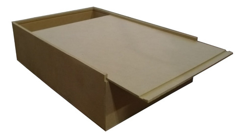 Caja Fibrofacil 35x20x10 Tapa Corrediza  Porta Botella X5un