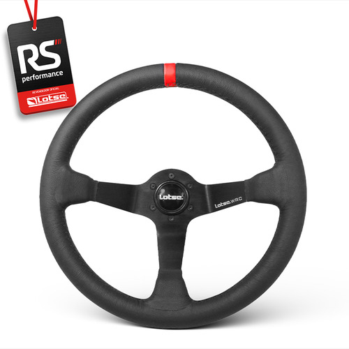 Volante Lotse Wrc Em Couro Com Tarja + Cubo Alumínio