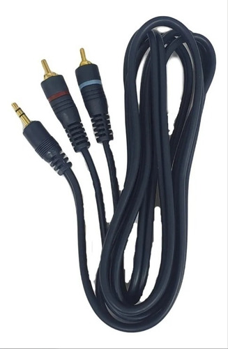 Cable 1,80 M. Audio Uso Rudo 2 Plug Rca 1 Plug 3.5mm