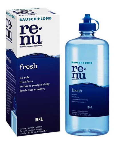 Imagen 2 de 3 de Renu Fresh 355 Solución Líquido + Estuche Lentes De Contacto