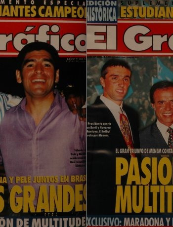 El Grafico 3945 Estudiantes Campeon 1995  Maradona Pele