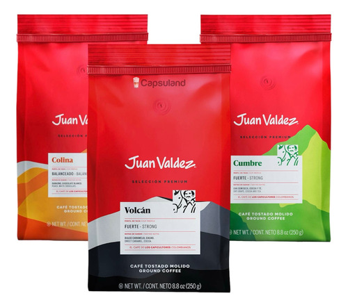 Cafe Molido Juan Valdez 3 X 250g Premium Original Colombia