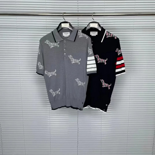 Polo Tb Thom De Lana Jacquard Para Hombre