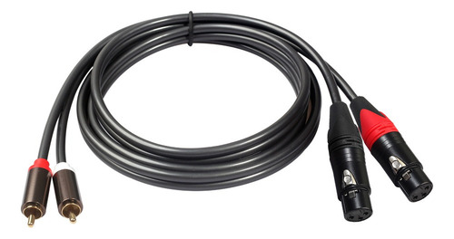 Cable Adaptador Rca Macho A 2 Xlr Hembra 1.5m Audio Pro