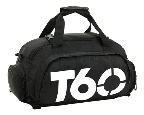 Bolsa Mala T60 Academia Bagagem Viagem C Bolso Impermeável Cor Preto Desenho do tecido Liso