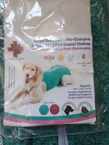 Ropa Protectora Post Cirugía Abdominal Petmed Talla 8 Perros