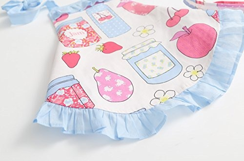 CRB Childrens Bakeware Owl Girls Toddler Kids Apron with Matching Cute Headscarf Outfit Set 3T to 4T 