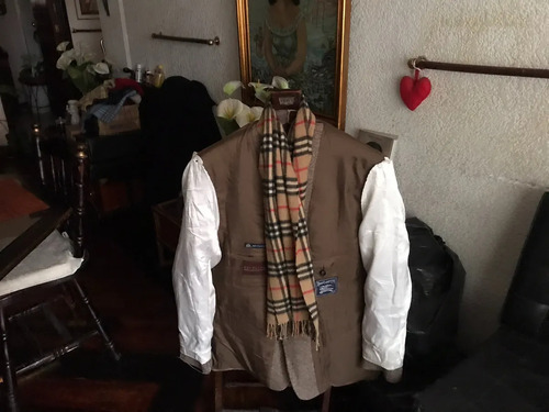 Burberry By Nordstrom Blazer Tweed 100 % Wool Pure,us Cafe Claro Tweed 44r (Usado)