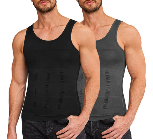 Coofandy Camiseta De Compresion Para Hombre, Paquete De 2 Un