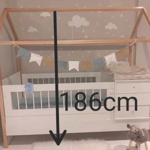Imagen 3 de 10 de Cuna Funcional Casita Estilo Montessori