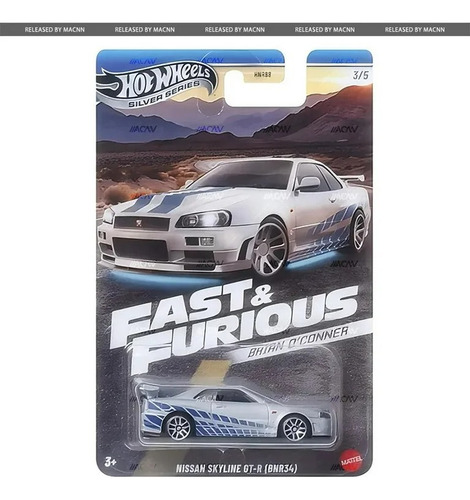 Hot Wheels 1:64 Rapidos Y Furiosos Silver Series Skyline Skyline Brian O Conner