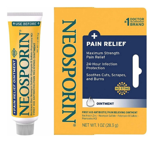  Crema Unguento Neosporin + Pain Relief 1 Oz Fragancia N/a Tipo De Envase Tubo