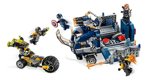 Set de construcción Lego Marvel Avengers truck take-down 477 piezas  en  caja