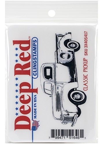 Deep Red Stamps Classic Pickup Truck Cling Stamp 3 Por 125 D