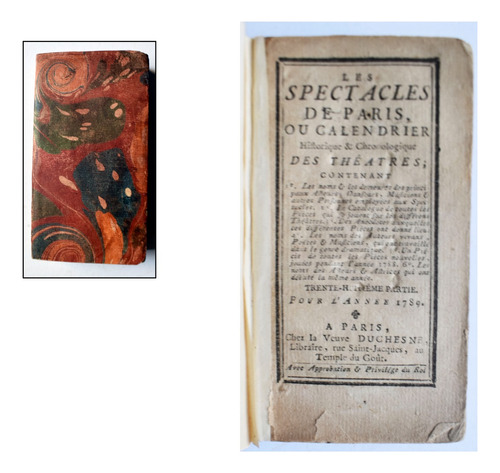 1789 Paris Rarisimo Calendario De Los Espectaculos Y Teatros