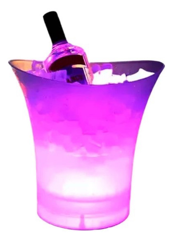 Frapera Hielera Con Parlante Bt Musica Luces Rgb Led 5l Blanco