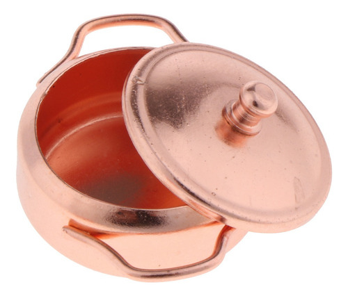 Escala 1:12 Sartén De Bronce Olla Hervidor De Cocina En