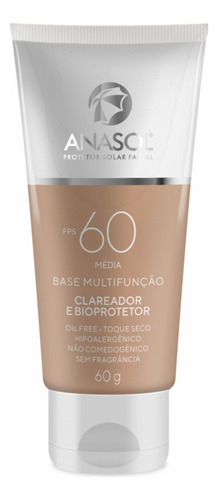 Protetor Facial Anasol Fps60 Multifunção Clareador Cor Média