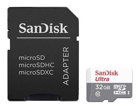 Cartão Memória 32gb Micro Sd Sandisk Classe 10 C/ Adaptador