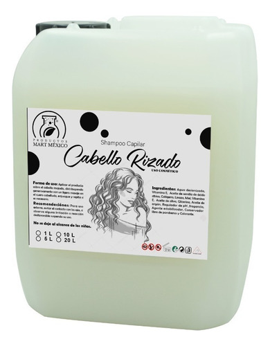  Shampoo Cabello Rizado Reduce Frizz (5 Litros)