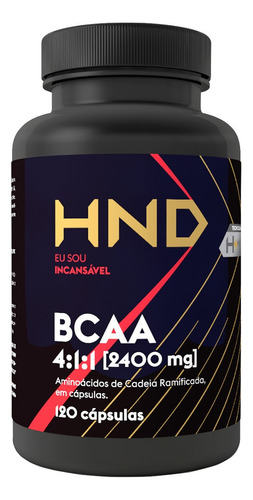 Bcaa Hinode 4.1.1 - 2400mg 120 Cápsulas + Vitam B6 Energia