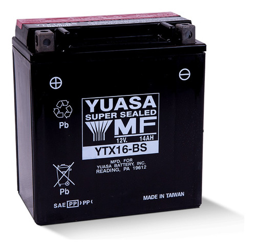 Bateria Yuasa Bmw R1200 / Kawasaki Vulcan 1500 (ytx16) 14 Ah